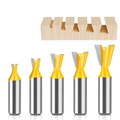 1/2 -Zoll 8 Mm 12 Mm Schaft Schwalbenschwanzgelenk Router Bits Set Hakenschwanzgelenk Router Bit Set 14 -Grad -Frässchneider Für Holz,12,7 Mm Schaft von Ddyspan