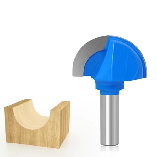 1pc 12mm 1/2 Shank Core Box Router Bit 1/4 Radius Rundes Bodenmesser Für Holzbearbeitungs -Schneidwerkzeug,1I2 Zoll Schaft von Ddyspan