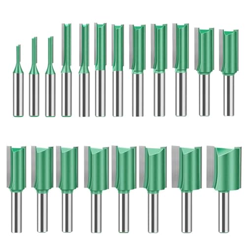 20PCS Router Bit Set, 8mm Shank Single Double Flute Straight Bit Milling Cutting, Cemented Tungsten Carbide Milling Cutting 20PCS Router Bit Set, 8mm Shank Single Double Flute Straight Bit Milling Cutting, Cemented Tungsten Carbide Milling Cutting von Ddyspan
