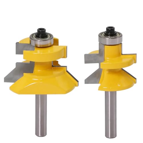 2pc 8mm "Shank V Groove Matched Zungenrouter Bit Set Set Lagern Holzbearbeitung Cutte,8mm Schaft 2pc 8mm "Shank V Groove Matched Zungenrouter Bit Set Set Lagern Holzbearbeitung Cutte,8mm Schaft von Ddyspan
