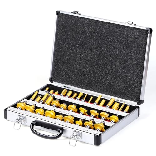 35pc 1/2 Shank Professional Flush Trimm Router -Bits Für Holz -Wolfram -Carbid -Holzbearbeitungs -Mahlen -Mundgerte Eingestellt von Ddyspan
