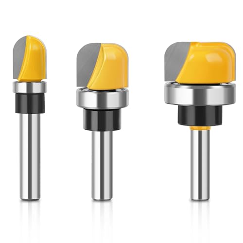 6 Mm 1/4 "8 Mm Schaftschale Und Tablettvorlage Router Bit Set Carbid -Saft Groove Rundes Nasen Router Bit,6,35 Mm von Ddyspan