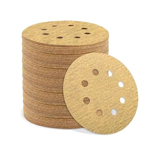 Ddyspan 100 Pc 5 Zoll Schleifscheibenhakenschleife 40-800 Körnchen-Schleifpapier Für Holzmöbel, Metallschleife, Automobilpolieren,P80 von Ddyspan