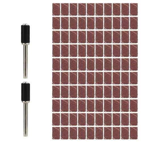 Ddyspan 102pc #80#100#120 Schleifbänder Für Nagelbohrer 6,35 Mm Schleifscheibenscheiben Für Schleifwerkzeuge Schleiftrommel -Set,P120 von Ddyspan