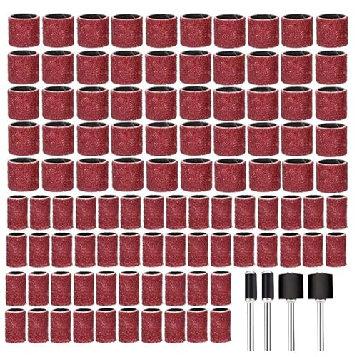 Ddyspan 104pcs Grit 80 Schleiebband Mit Dynrelschleiftrommel Für Metallholz -Politur -Schleifwerkzeug -Schleifpapier Für Das Rotary -Werkzeug von Ddyspan