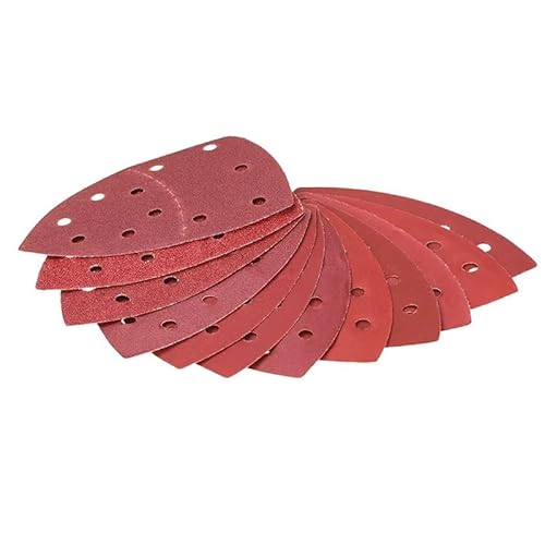 Ddyspan 10pcs Selbstklebendes Sandpapier 11 Löcher Dreieck Hakenschleife Schleifen Schleifabrasive Werkzeuge Für Polierwerkzeug Grit 40-2000,10pcs Grit 2000 von Ddyspan