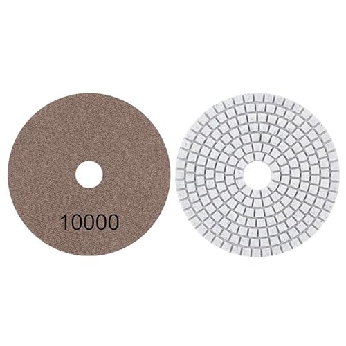 Ddyspan 4-Zoll-Diamant-Trockenpolierkissen 50-6000 Körnchen Schleifscheibe Für Fliesen Marmor Granit Flexibler Steinkeramikpolieren,4inch 10000Grit von Ddyspan