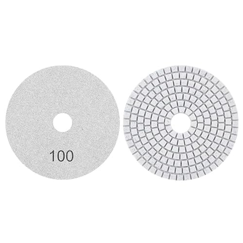 Ddyspan 4-Zoll-Diamant-Trockenpolierkissen 50-6000 Körnchen Schleifscheibe Für Fliesen Marmor Granit Flexibler Steinkeramikpolieren,4inch 100grit von Ddyspan