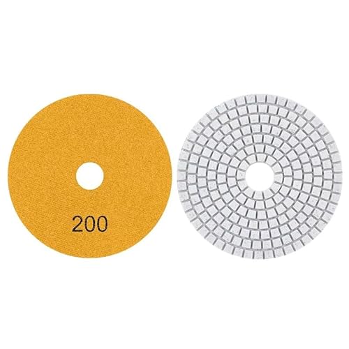 Ddyspan 4-Zoll-Diamant-Trockenpolierkissen 50-6000 Körnchen Schleifscheibe Für Fliesen Marmor Granit Flexibler Steinkeramikpolieren,4inch 200Grit von Ddyspan