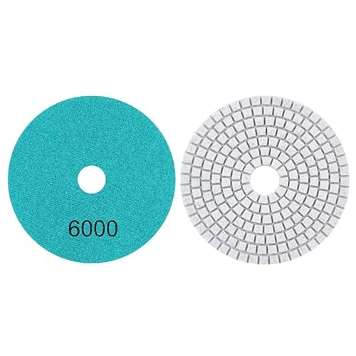 Ddyspan 4-Zoll-Diamant-Trockenpolierkissen 50-6000 Körnchen Schleifscheibe Für Fliesen Marmor Granit Flexibler Steinkeramikpolieren,4inch 6000grit von Ddyspan