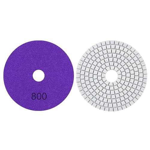 Ddyspan 4-Zoll-Diamant-Trockenpolierkissen 50-6000 Körnchen Schleifscheibe Für Fliesen Marmor Granit Flexibler Steinkeramikpolieren,4inch 800Grit von Ddyspan