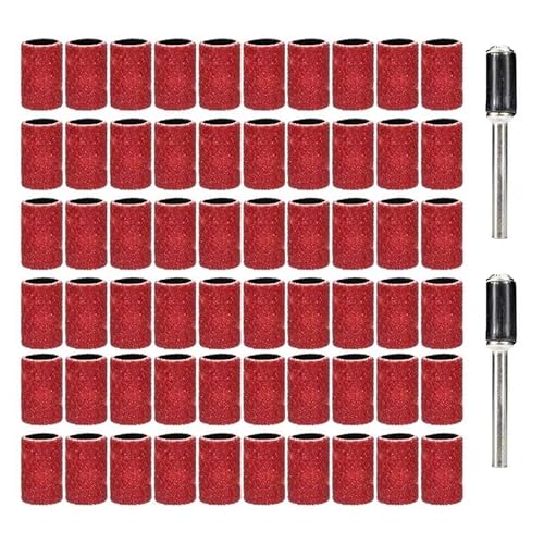 Ddyspan 62pcs Schleifbänder Körnchen 80 Sandpapier Mit 1/4 Dynrelschleiftrommel Für Rotationswerkzeug Holz Metallpolier von Ddyspan