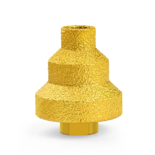 Lötpagode Bit Dreistufe Reimamer-Diamant Schalme Trimmwerkzeug Winkel Mühle Keramikfliesen Steinlochbohrer Bohrer,M10 von Ddyspan