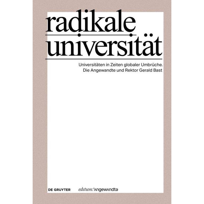 Radikale Universität, Kartoniert (TB) von De Gruyter
