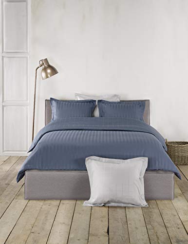 De Witte Lietaer Bettwäsche Zygo Indigo Bettbezug + 1 Kissenbezug mit Lenkrad gekämmte Baumwolle blau Marineblau 140 x 220 cm De Witte Lietaer Bettwäsche Zygo Indigo Bettbezug + 1 Kissenbezug mit Lenkrad gekämmte Baumwolle blau Marineblau 140 x 220 cm von De Witte Lietaer