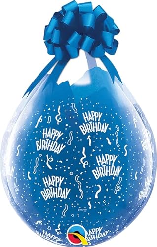 DeCoArt... SET 2 Geschenkeballons Happy Birthday weiß naturell ohne Schleife und 20 kleine Ballons ca 13 cm farbig sortiert ohne Schleife ungefüllt von DeCoArt... by Kathrin Friedenstab-Maschner