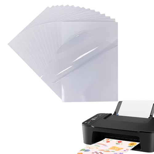 DeJivsin 12 Blatt Bedruckbare Klebefolie Transparent, A4 Selbstklebende Folien Bedrucken Klebefolien, Aufkleberfolie Selbstklebend, Selbstklebendes Papier für Laser- und Tintenstrahldruck DeJivsin 12 Blatt Bedruckbare Klebefolie Transparent, A4 Selbstklebende Folien Bedrucken Klebefolien, Aufkleberfolie Selbstklebend, Selbstklebendes Papier für Laser- und Tintenstrahldruck von DeJivsin