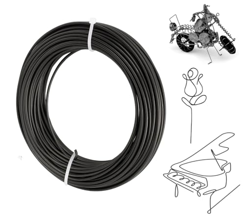 DeJivsin Basteldraht, 2mm 30m Schwarz Aluminium Schmuckdraht, DIY Draht Zum Basteln, Aluminiumdraht, Bindedraht für Basteln Und Schmuck Herstellung DeJivsin Basteldraht, 2mm 30m Schwarz Aluminium Schmuckdraht, DIY Draht Zum Basteln, Aluminiumdraht, Bindedraht für Basteln Und Schmuck Herstellung von DeJivsin