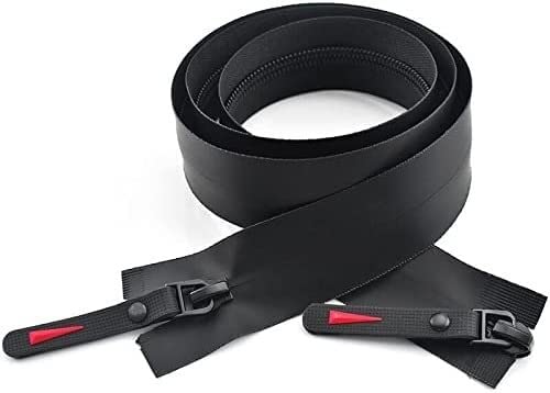 Spulenreißverschlüsse, Reißverschlüsse for Nähen, 1 Stück 5# schwarzer unsichtbarer Reißverschluss, 60 cm–120 cm wasserdichter Nylon-Reißverschluss, DIY Outdoor-Sportjacke, Daunenjacke (Farbe: geschlo von DeUyo