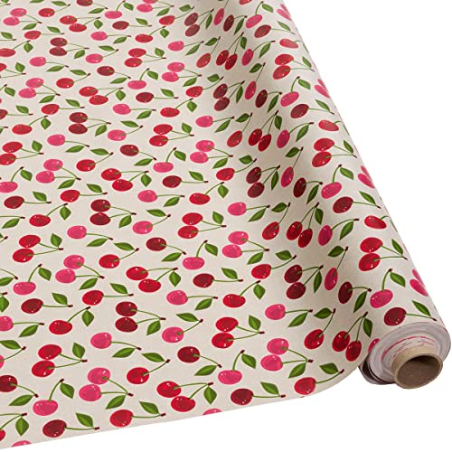 DéVa Wachstuchtischdecke Kirschen in 1,4m Breite (Meterware) - PVC Wachstuch - Outdoor und Indoor Tischdecke von DéVa
