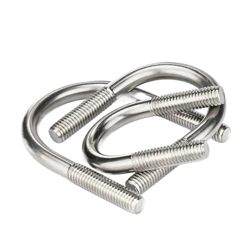 DeVow M6 M8 304 Edelstahl U-Klemmen U-Bolzen Schraubbefestigung Bolzenschellen Rohrschellen Vierkantschellen(M6x10-10pcs) von DeVow