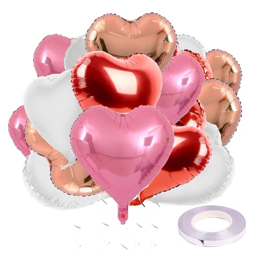 Herzluftballons 25 Stück Hochzeitsdeko Rosa Rot Herzluftballons 25 Stück Hochzeitsdeko Rosa Rot von Deauparkoty