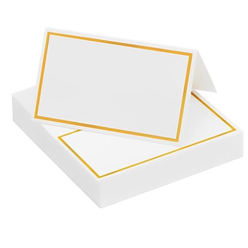 50 Blätter Platzkarten, Platzkarten Hochzeit, Visitenkarten zum Beschriften mit Goldfolienrand, Geeignet Für Hochzeiten, Geburtstage, Jahrestagungen, Konferenzen, Partys, Feste 50 Blätter Platzkarten, Platzkarten Hochzeit, Visitenkarten zum Beschriften mit Goldfolienrand, Geeignet Für Hochzeiten, Geburtstage, Jahrestagungen, Konferenzen, Partys, Feste von Deautie