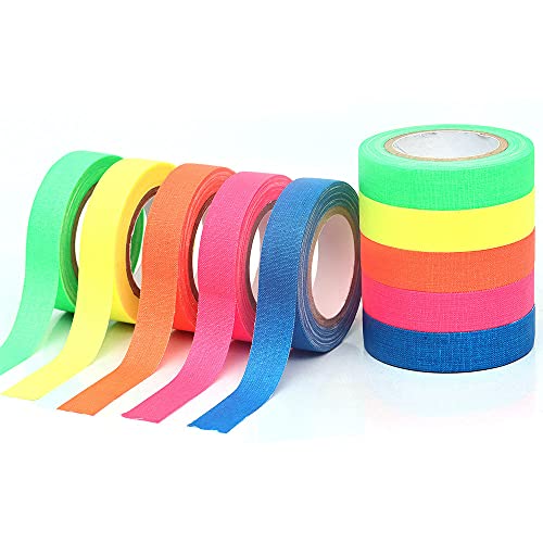 Klebeband Gewebeband Tape, 5 Rollen Neon Klebeband, Blacklight Lichtband, Farben Fluorescent Tape, für Parteien, Kunst, Handwerk Dekorationen Drinnen und Draußen Klebeband Gewebeband Tape, 5 Rollen Neon Klebeband, Blacklight Lichtband, Farben Fluorescent Tape, für Parteien, Kunst, Handwerk Dekorationen Drinnen und Draußen von Deautie