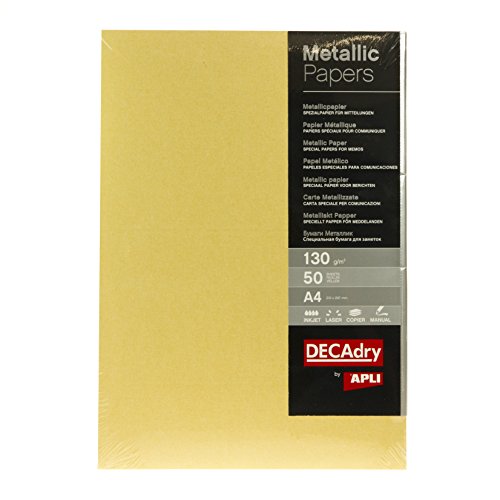 Decadry Metallic-Papier, goldfarben, 50 Blatt von APLI