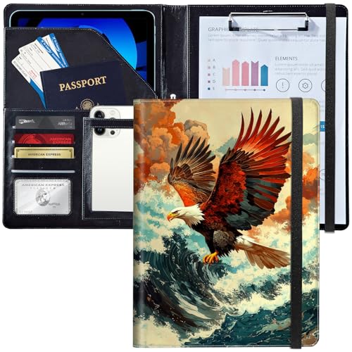 Leder Schreibmappe mit Briefbeschwerer, A4 Personalisiert Lebenslauf Organizer, Notizblock & Kartenhalter für Damen und Herren, professioneller Einsatz, Kletteradler Leder Schreibmappe mit Briefbeschwerer, A4 Personalisiert Lebenslauf Organizer, Notizblock & Kartenhalter für Damen und Herren, professioneller Einsatz, Kletteradler von Decahouy