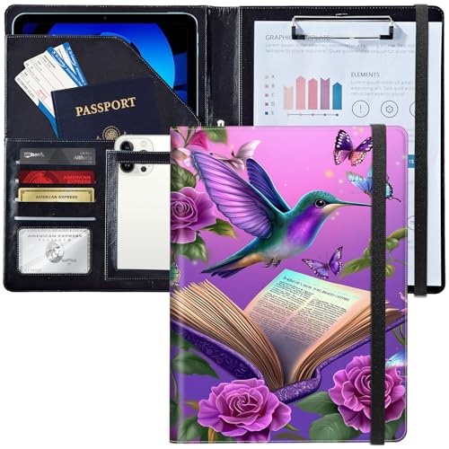 Leder Schreibmappe mit Briefbeschwerer, Lebenslauf-Organizer im A4-Format, personalisierbar, Notizblock und Kartenhalter für Damen und Herren, professionelle Verwendung, Kolibri, Rosa, Buch Leder Schreibmappe mit Briefbeschwerer, Lebenslauf-Organizer im A4-Format, personalisierbar, Notizblock und Kartenhalter für Damen und Herren, professionelle Verwendung, Kolibri, Rosa, Buch von Decahouy