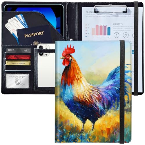 Padfolio/Portfolio Notizmappe, Hahnenmappe, personalisierbar aus Leder, Portfolio Padfolio W/Resume Dokumente, Organizer Brief Format A4 Schreiben Pad Visitenkartenhalter für Damen und Herren Padfolio/Portfolio Notizmappe, Hahnenmappe, personalisierbar aus Leder, Portfolio Padfolio W/Resume Dokumente, Organizer Brief Format A4 Schreiben Pad Visitenkartenhalter für Damen und Herren von Decahouy
