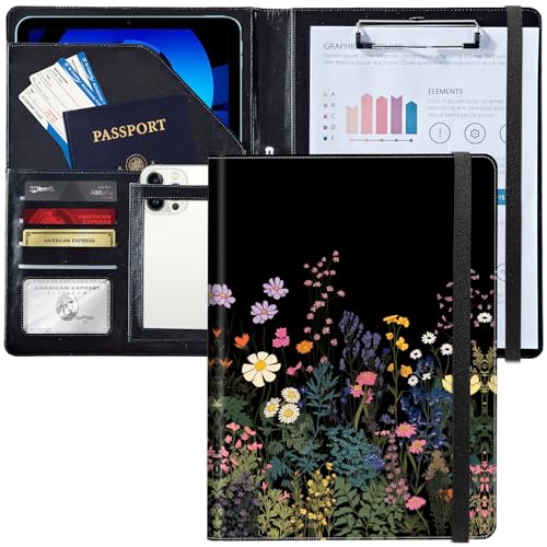 Padfolio/Portfolio-Ordner, Klemmbrett, Mitternachtsblumen, personalisiertes Leder-Portfolio, Padfolio mit Lebenslauf-Dokumenten, Organizer, Briefgröße, A4, Schreibblock, Visitenkartenhalter für Männer Padfolio/Portfolio-Ordner, Klemmbrett, Mitternachtsblumen, personalisiertes Leder-Portfolio, Padfolio mit Lebenslauf-Dokumenten, Organizer, Briefgröße, A4, Schreibblock, Visitenkartenhalter für Männer von Decahouy