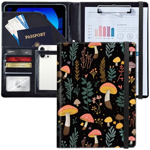 Padfolio/Portfolio-Ordner, Klemmbrett, Wald, Vintage-Pilz, personalisiertes Leder-Portfolio, Padfolio mit Lebenslauf-Dokumenten, Organizer, Briefgröße, A4, Schreibblock, Visitenkartenhalter für Männer Padfolio/Portfolio-Ordner, Klemmbrett, Wald, Vintage-Pilz, personalisiertes Leder-Portfolio, Padfolio mit Lebenslauf-Dokumenten, Organizer, Briefgröße, A4, Schreibblock, Visitenkartenhalter für Männer von Decahouy