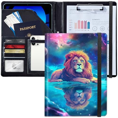 Padfolio/Portfolio-Ordner, Klemmbrett, cooler Löwennebel/Galaxie, personalisiertes Leder-Portfolio, Padfolio mit Lebenslauf-Dokumenten, Organizer, Briefgröße, A4, Schreibblock, Visitenkartenhalter für Padfolio/Portfolio-Ordner, Klemmbrett, cooler Löwennebel/Galaxie, personalisiertes Leder-Portfolio, Padfolio mit Lebenslauf-Dokumenten, Organizer, Briefgröße, A4, Schreibblock, Visitenkartenhalter für von Decahouy
