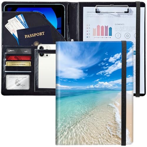 Padfolio/Portfolio-Ordner, Klemmbrett, personalisiertes Leder-Portfolio, Padfolio mit Lebenslauf-Dokumenten, Organizer, Briefgröße, A4, Schreibblock, Visitenkartenhalter für Männer und Frauen, schöner Padfolio/Portfolio-Ordner, Klemmbrett, personalisiertes Leder-Portfolio, Padfolio mit Lebenslauf-Dokumenten, Organizer, Briefgröße, A4, Schreibblock, Visitenkartenhalter für Männer und Frauen, schöner von Decahouy