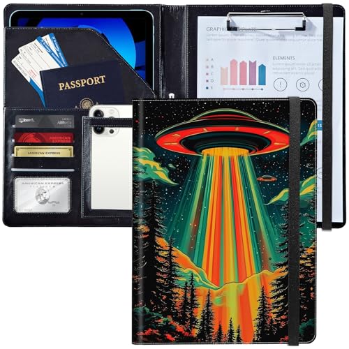 Padfolio/Portfolio-Ordner, Klemmbrett, personalisiertes Leder-Portfolio, Padfolio mit Lebenslauf-Dokumenten, Organizer, Briefgröße, A4, Schreibblock, Visitenkartenhalter für Männer und Frauen, buntes Padfolio/Portfolio-Ordner, Klemmbrett, personalisiertes Leder-Portfolio, Padfolio mit Lebenslauf-Dokumenten, Organizer, Briefgröße, A4, Schreibblock, Visitenkartenhalter für Männer und Frauen, buntes von Decahouy