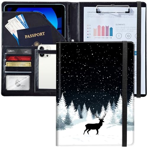 Padfolio/Portfolio-Ordner, Klemmbrett, personalisiertes Leder-Portfolio, Padfolio mit Lebenslauf-Dokumenten, Organizer, Briefgröße, A4, Schreibblock, Visitenkartenhalter für Männer und Frauen Padfolio/Portfolio-Ordner, Klemmbrett, personalisiertes Leder-Portfolio, Padfolio mit Lebenslauf-Dokumenten, Organizer, Briefgröße, A4, Schreibblock, Visitenkartenhalter für Männer und Frauen von Decahouy
