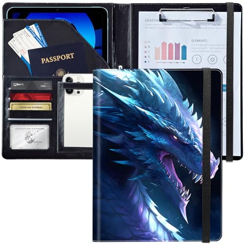 Padfolio/Portfolio-Ordner, Klemmbrett, violetter Drache, personalisiertes Leder-Portfolio, Padfolio mit Lebenslauf-Dokumenten, Organizer, Briefgröße, A4, Schreibblock, Visitenkartenhalter für Männer Padfolio/Portfolio-Ordner, Klemmbrett, violetter Drache, personalisiertes Leder-Portfolio, Padfolio mit Lebenslauf-Dokumenten, Organizer, Briefgröße, A4, Schreibblock, Visitenkartenhalter für Männer von Decahouy