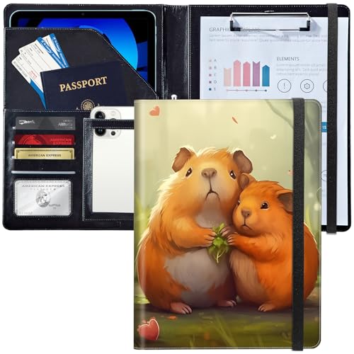 Padfolio/Portfolio-Ordner, Klemmbrett, zwei umarmende Hamster, personalisiertes Leder-Portfolio, Padfolio mit Lebenslauf-Dokumenten, Organizer, Briefgröße, A4, Schreibblock, Visitenkartenhalter für Padfolio/Portfolio-Ordner, Klemmbrett, zwei umarmende Hamster, personalisiertes Leder-Portfolio, Padfolio mit Lebenslauf-Dokumenten, Organizer, Briefgröße, A4, Schreibblock, Visitenkartenhalter für von Decahouy