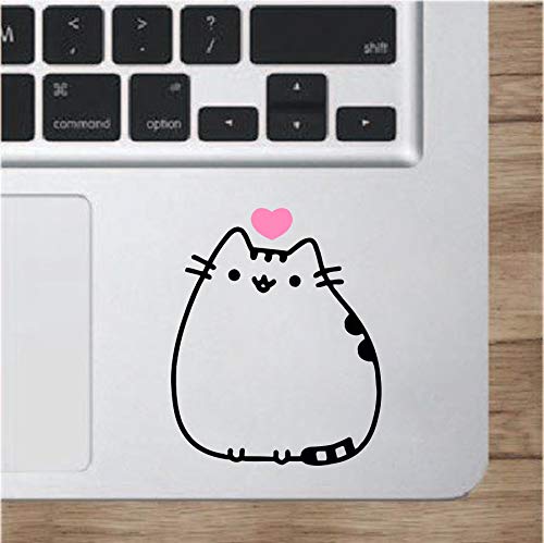 DecalStoreVienna Vinyl Sticker Pusheen Fette Katze Kater Aufkleber Computer Tablet Notebook Tastatur Telefon Handy MacBook Apple Dekoration Kunst R41 von DecalStoreVienna