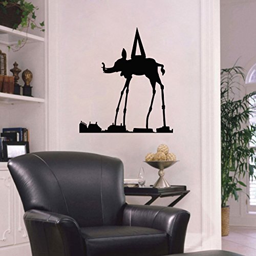 Vinyl Wandtattoo Dalis Elefant Skulptur Silhouette Platz-Elefant, Statue Salvador Dali Surrealistische Kunst Wandaufkleber Wandsticker Wanddekoration für Kunstatelier Kinderzimmer Wohnzimmer A514 Vinyl Wandtattoo Dalis Elefant Skulptur Silhouette Platz-Elefant, Statue Salvador Dali Surrealistische Kunst Wandaufkleber Wandsticker Wanddekoration für Kunstatelier Kinderzimmer Wohnzimmer A514 von DecalStoreVienna