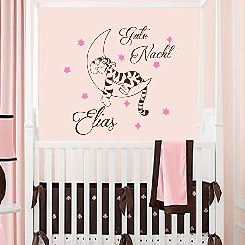 Vinyl Wandtattoo Zitat Sweet Dreams Winnie Puuh the Pooh Tiger Gute Nacht mit Namen für Mädchen Junge Kinder Wandaufkleber Wandsticker Wanddekoration für Schlafzimmer Kinderzimmer Babyzimmer A562 Vinyl Wandtattoo Zitat Sweet Dreams Winnie Puuh the Pooh Tiger Gute Nacht mit Namen für Mädchen Junge Kinder Wandaufkleber Wandsticker Wanddekoration für Schlafzimmer Kinderzimmer Babyzimmer A562 von DecalStoreVienna