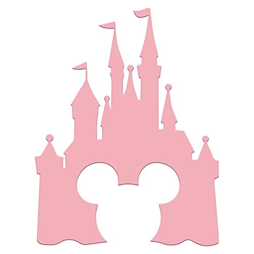 Declea Home Decor DC033FW21 Holz-Dekoration für Kinder, Disney-Mickey-Maus, Dekoration zum Aufhängen an der Wand des Kinderzimmers, Disney-Schloss, Pink, 60 x 45 cm von Declea