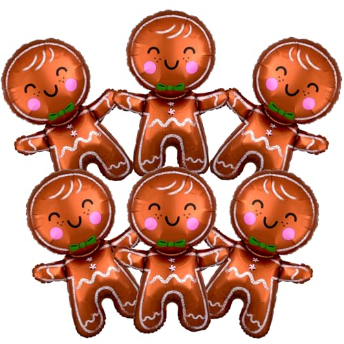 6-teiliges Weihnachts-Folienballon-Set für Weihnachten, Geburtstag, Dekoration, Urlaubsballons, Weihnachts-Partyzubehör (GBM) von Decmied