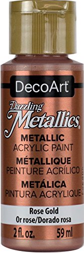 Deco Art, 57 ml Dazzling Metallics Acrylfarbe, 60 ml, Rotgold, sonstiges, Mehrfarbig, 59.1 ml (Pack of 1), 59 von DecoArt