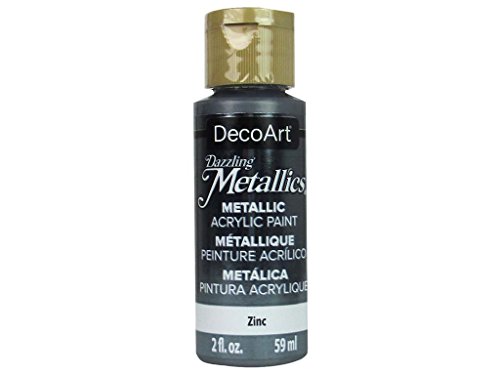 Deco artdazzling Metallics Acrylfarbe, 2oz-zinc, andere, Mehrfarbig von DecoArt