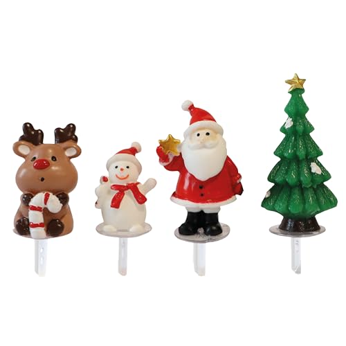 Déco Relief - 48 Weihnachts-Dekorationen – verschiedene Elche + Weihnachtsmänner + Schneemänner + Tannenbäume, Cake Toppers für Kuchen, Cupcakes – DR50357 Déco Relief - 48 Weihnachts-Dekorationen – verschiedene Elche + Weihnachtsmänner + Schneemänner + Tannenbäume, Cake Toppers für Kuchen, Cupcakes – DR50357 von Déco Relief
