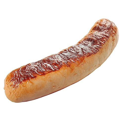 Fake Weiße Bratwurst gegrillt, Grillwurst Lebensmittel-Attrappe 4 x 13 cm Dekoration Imitat Fake Food von Deco Woerner