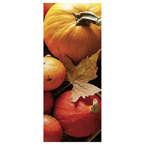 Herbstliches Banner Deko Stoffbanner,Kürbisse und Ahorn' 75 x 180 cm orange Textil-Banner Stoff-Display zum Hängen Wanddeko Banner Dekoration von Deco Woerner
